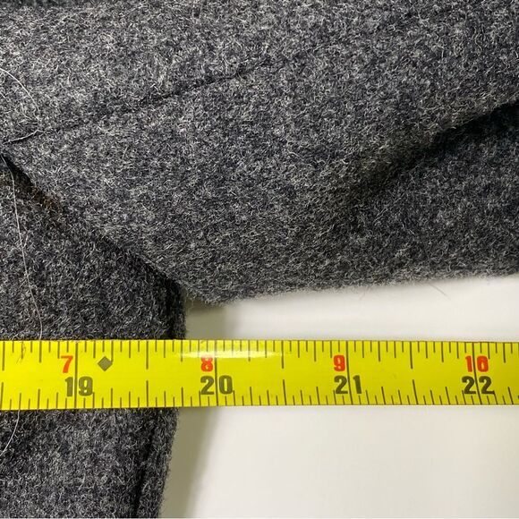 Izzi Collections Charcoal Gray 100% Wool Pea Coat Women's Size Large - Picture 5 of 16